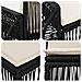 Set Divano da Giardino 4 pcs Nero e Bianco Crema polyrattan - Foto miniatura 4