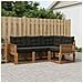 Set di divani da esterno con cuscino 4 pcs Naturale e Nero - Foto miniatura 2