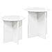 Set tavolini 2 pcs Bianco Lucido Legno ingegnerizzato - Foto miniatura 3