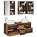 Set di mobili per il bagno 5 pcs Legno antico - Foto miniatura 3