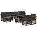 Set Divano da Giardino 10 pz Grigio polyrattan - Foto miniatura 1