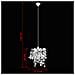Lampadario Da Soffitto Paralume Foglie Pailette 21,5 X 30 Cm Argento - Foto miniatura 2