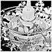 Lampadario Da Soffitto Paralume Foglie Pailette 21,5 X 30 Cm Argento - Foto miniatura 4