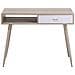 Scrivania Deora Marrone Chiaro 100 Cm 48 Cm Con Contenitore - Foto miniatura 8