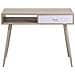 Scrivania Deora Marrone Chiaro 100 Cm 48 Cm Con Contenitore - Foto miniatura 5