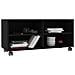 Mobile TV con Ruote Nero 90x35x35 cm in Legno Multistrato - Foto miniatura 3