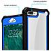 Custodia Compatibile Con Apple Iphone 7 Plus / 7s Plus / 8 Plus In Blu Nero - Coperchio Protettivo 2 In 1 Con Bordo In Silicone Tpu E Retro In Vetro Acrilico - Foto miniatura 2