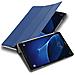 Custodia Tablet Per Samsung Galaxy Tab A 2016 (10.1"") Sm-t585n / T580n In Blu Scuro Jersey - Copertura Protettiva Molto Sottile Di Similpelle In Stile Libro Con Auto Wake Up E Funzione Stand - Foto miniatura 1