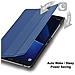 Custodia Tablet Per Samsung Galaxy Tab A 2016 (10.1"") Sm-t585n / T580n In Blu Scuro Jersey - Copertura Protettiva Molto Sottile Di Similpelle In Stile Libro Con Auto Wake Up E Funzione Stand - Foto miniatura 3