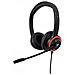 HU540E Cuffia Stereo Padiglione Auricolare Cablato con Microfono Integrato Colore Nero / Rosso - Foto miniatura 3