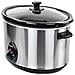 Chef Sc-560m Deli 5,6 Litri In Acciaio Inox Slow Cooker Con Funzione Di Mantenimento Del Calore, Vetro Di Sicurezza E Ciotola In Ceramica Rimovibile, Cottura Lenta - Foto miniatura 3