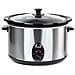Chef Sc-560m Deli 5,6 Litri In Acciaio Inox Slow Cooker Con Funzione Di Mantenimento Del Calore, Vetro Di Sicurezza E Ciotola In Ceramica Rimovibile, Cottura Lenta - Foto miniatura 1