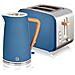 Stp2090 Set Da Colazione Bollitore Senza Fili 1,7l Tostapane Pane 2 Blu Nordic - Foto miniatura 1