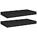 Scaffali A Parete 2 Pz Neri 50x23x3,8 Cm In Mdf - Foto miniatura 2