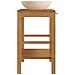 Armadietto Da Bagno In Legno Di Teak Con Lavabo In Marmo Crema - Foto miniatura 8