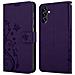 Custodia Compatibile Con Samsung Galaxy A13 5g In Lilla Scuro Fiore - Coperchio Protettivo In Design Floreale Con Chiusura Magnetica, Funzione Stand E Slot Per Carte - Foto miniatura 7