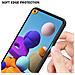 Cadorabo Custodia Compatibile Con Samsung Galaxy A21s - Ottica A Strisce In Cremisi Rosa - Coperchio Protettivo In Vetro Temperato E Silicone Tpu - Foto miniatura 5