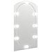 Specchio Con Luci Led 90x45 Cm Forma Ad Arco In Vetro - Foto miniatura 1