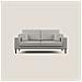 Uranio Divano Moderno Lineare In Ecopelle Impermeabile T04 Grigio chiaro 166 Cm - Foto miniatura 1