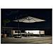 Solenzara Ombrellone Decentrato Con Led Ecru 3 X 3 M - Foto miniatura 4
