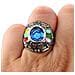 Anello Con Pietra Centrale Blu Del Boss Della Famiglia - Misura 18 Ø - Pidak Shop - Foto miniatura 1