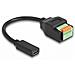66067 Cavo Usb 0,15 M Usb 2.0 Usb C Nero, Verde - Foto miniatura 1