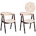 Set Di 2 Sedie Da Pranzo Day Bouclé Marrone Scuro /beige - Foto miniatura 2