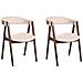 Set Di 2 Sedie Da Pranzo Day Bouclé Marrone Scuro /beige - Foto miniatura 3