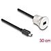 Usb 2.0 Mini-b Einbaubuchse Mit Kabelpeitsche Stecker 30 Cm Aluminium (88186) - Foto miniatura 1