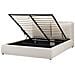 Letto Contenitore Tessuto Bajonna 160 X 200 Cm Beige - Foto miniatura 2