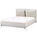 Letto Contenitore Tessuto Bajonna 160 X 200 Cm Beige - Foto miniatura 3