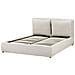 Letto Contenitore Tessuto Bajonna 160 X 200 Cm Beige - Foto miniatura 4