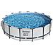 Piscina Fuori Terra - In Giro - 457x122 Cm - Grigio - Include Accessori Coordinati Cb36 - Foto miniatura 6