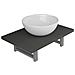 Set Mobili Da Bagno 2 Pz Ceramica Grigio - Foto miniatura 1