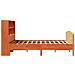 Letto Libreria senza Materasso Marrone Cera 140x200 cm in Pino - Foto miniatura 5