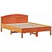 Letto Libreria senza Materasso Marrone Cera 140x200 cm in Pino - Foto miniatura 8
