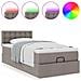 Pouf Letto con Materasso Tortora 100x200 cm in Tessuto - Foto miniatura 5