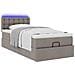 Pouf Letto con Materasso Tortora 100x200 cm in Tessuto - Foto miniatura 6