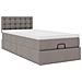 Pouf Letto con Materasso Tortora 100x200 cm in Tessuto - Foto miniatura 7