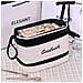Elegante Beauty Case A Doppio Strato In Pu - Pronto Per Il Viaggio White - Foto miniatura 5