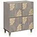 Credenza Grigio e Oro 60 x 33 x 75 cm Legno massello di mango - Foto miniatura 1