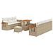 Set Divano da Giardino 10 pcs beige e panna 90 x 55 x 71 cm - Foto miniatura 1