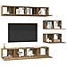 Set di mobili TV 6 pcs rovere artigianale 80 x 30 x 30 cm Media - Foto miniatura 3