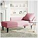 Sdraio con Cuscino e Bracciolo Destro in Velluto Rosa - Foto miniatura 3