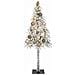 Albero di Natale con luci a strisce a LED Bianco 120 cm PE - Foto miniatura 3