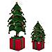 Albero Di Natale Pieghevole 60 Cm In Velluto Decoro Addobbo Vetrine Casa Negozi - Foto miniatura 1