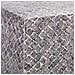 Sgabello In Legno E Capiz Grigio 35x35x45h Cm - Foto miniatura 5