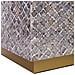 Sgabello In Legno E Capiz Grigio 35x35x45h Cm - Foto miniatura 6