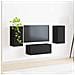 Set mobile TV Montaggio a parete 6 pcs Nero Legno multistrato - Foto miniatura 4