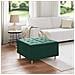 Pouf contenitore Verde Scuro 80 x 80 x 45 cm Velluto - Foto miniatura 2